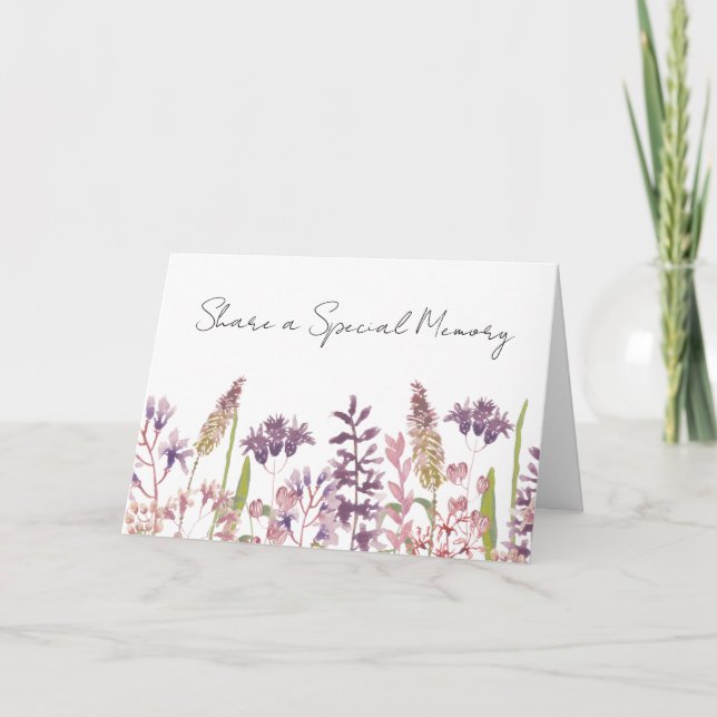 Share a Special Memory Table Card (Front)