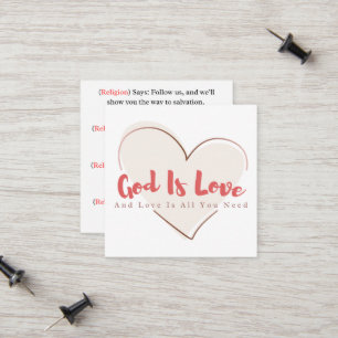 Share Gods Love Gospel Tract Calling Card