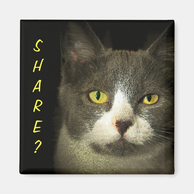 SHARE? Got Leftovers? Hugery Kitty Magnet (Front)