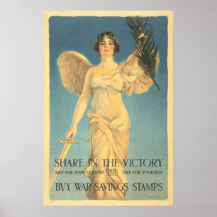 Share in the Victory! Buy US War Savings Stamps Poster