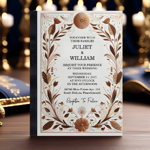 Share Library Old English Book Club Cover Wedding Invitation