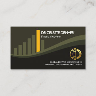 Share Market Graph Design Financial Advisor Business Card