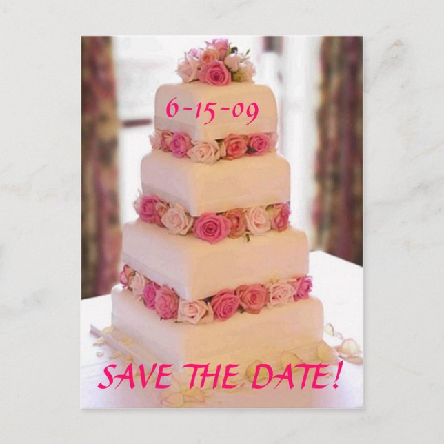 Share Our Love-save The Date Announcement Postcard (Front)