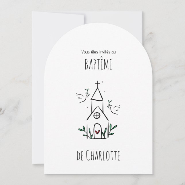 Share Religious Baptism Charlotte Invitation (Front)