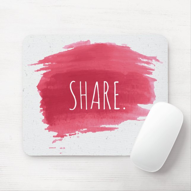 SHARE Text On Red Paint Mouse Pad (With Mouse)