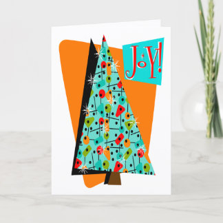 Share the Joy Mid Century Christmas Holiday Card
