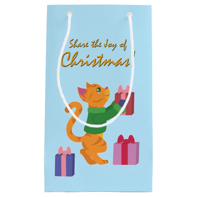 Share The Joy of Christmas! Small Gift Bag (Front)