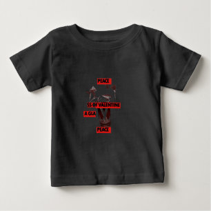 Share the Love: A Glass of Valentine Peace Art  Baby T-Shirt
