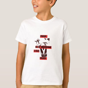 Share the Love: A Glass of Valentine Peace Art T-Shirt