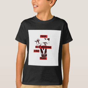 Share the Love: A Glass of Valentine Peace Art T-Shirt