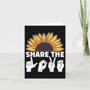 Share The Love Asl American Sign Language Awarenes Card