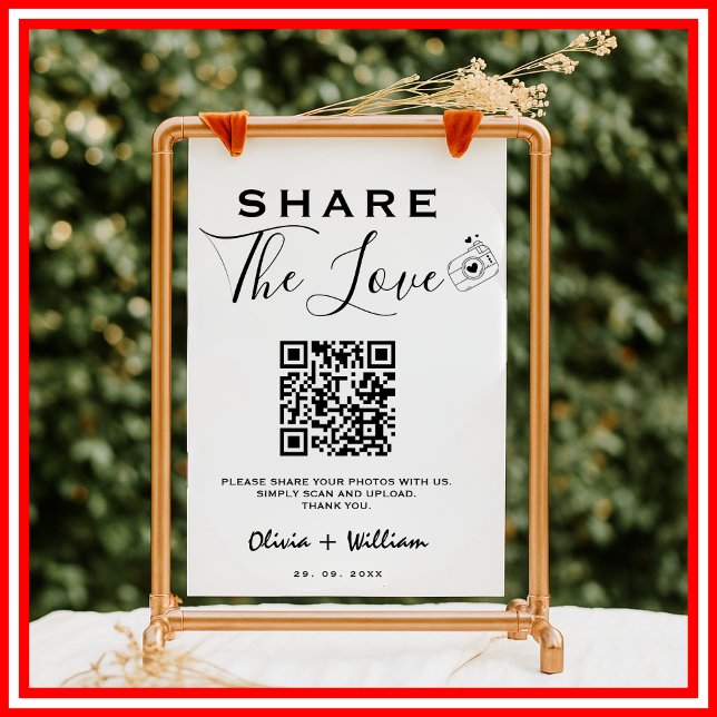 Share The Love Capture The Love Modern QR Code Poster (Creator Uploaded)
