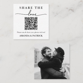 Share the Love Custom QR Code Wedding Card