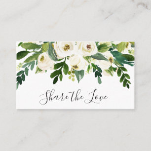 Share the Love Elegant Floral Roses and Greenery Referral Card