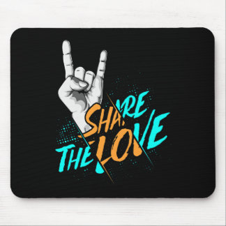 Share The Love Men Women Kids Boys Girls Asl Gift  Mouse Mat