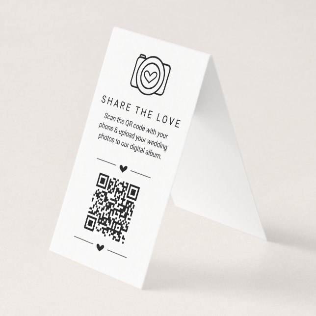 Share the Love QR Code Digital Photo Album Card (Front)