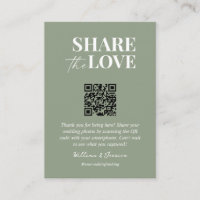 Share the love QR code wedding photo sharing