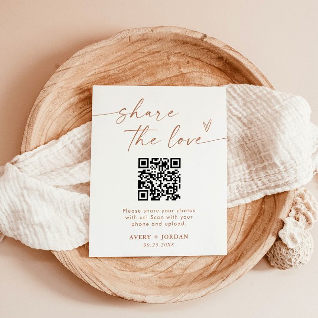 Share the Love QR Code Wedding Photo Sign (Creator Uploaded)