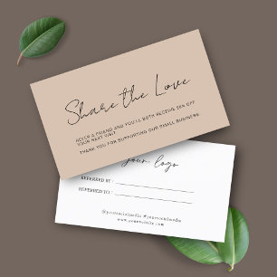 Share the Love Referral Card Design