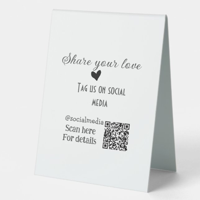 Share the love scan QR code add social details (Front)