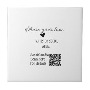 Share the love scan QR code add social details Tile