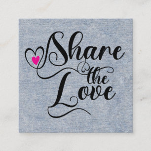Share the love script typography referral card