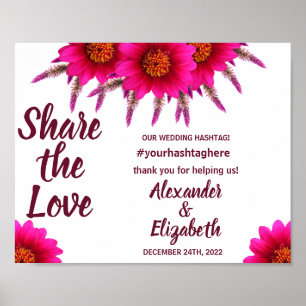 Share the Love Social Media Wedding Purple sign