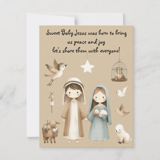 Share the Love this Christmas! Religious Greeting  Invitation (Front)