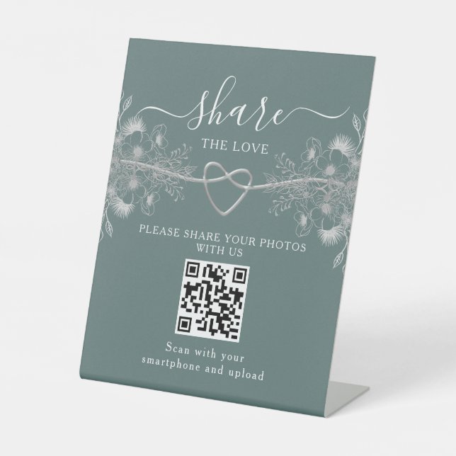 Share The Love Wedding Pedestal Sign (Front)