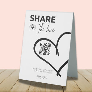 Share the love Wedding Photo Share QR code 