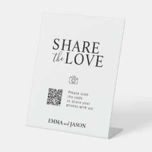 Share The Love Wedding Photo Share QR Code Sign