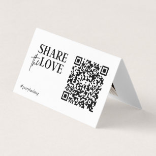 Share the Love Wedding Photos QR Code  Business Card