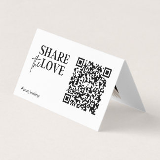 Share the Love Wedding Photos QR Code Business Card