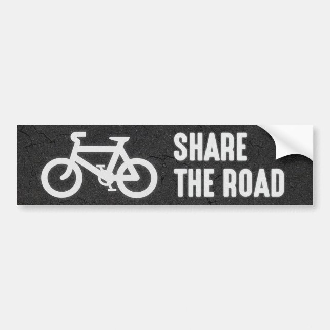 Share The Road Bumper Sticker (Front)
