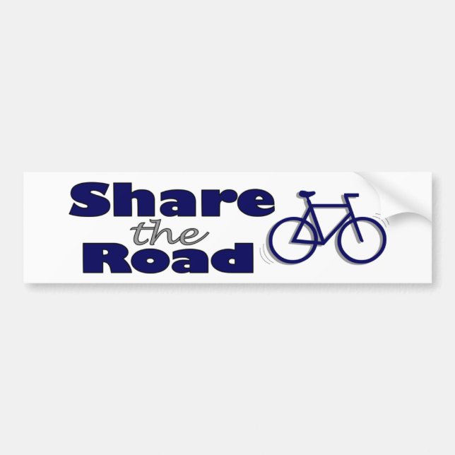 Share The Road Bumper Sticker (Front)