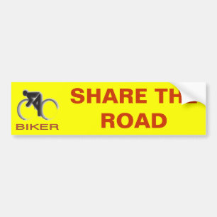 SHARE THE ROAD BUMPER STICKER