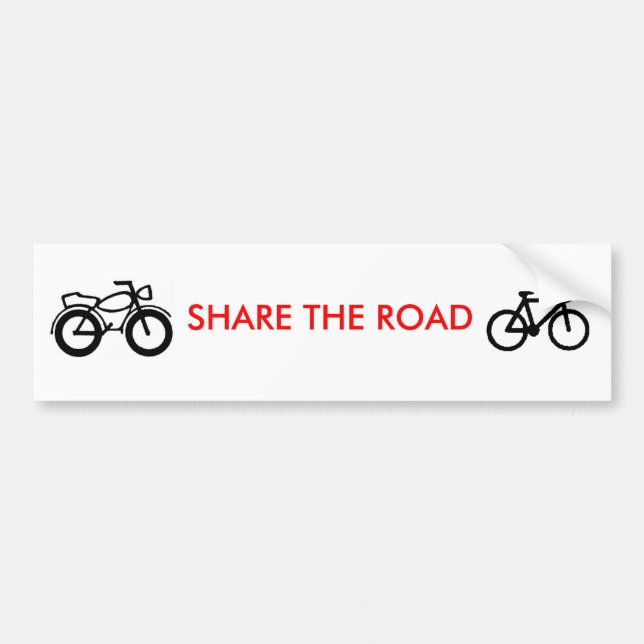 share the road bumper sticker (Front)