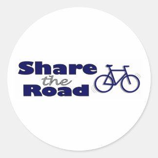 Share The Road Classic Round Sticker