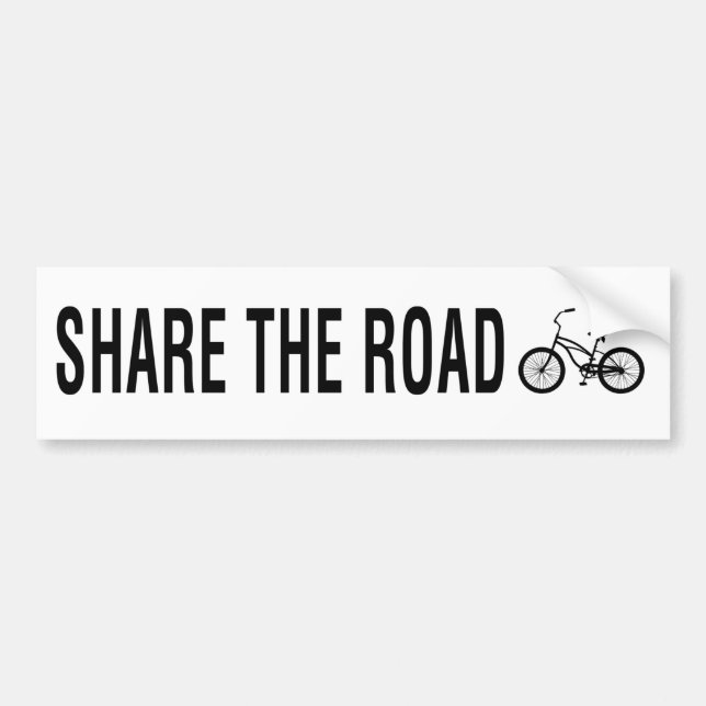 SHARE THE ROAD - cyclists message Bumper Sticker (Front)