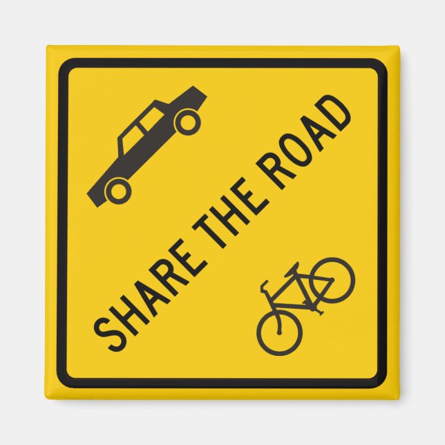 Share the Road Highway Sign Magnet (Front)