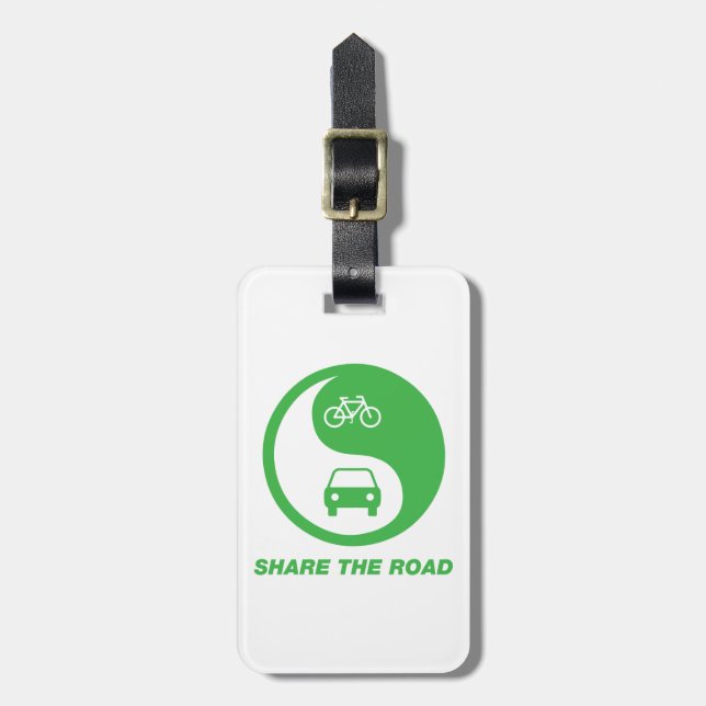 Share the Road Luggage Tag (Front Vertical)