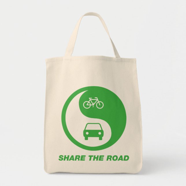 Share the Road Tote Bag (Front)