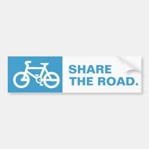 Share The Road with Bicycles Bumper Stickers