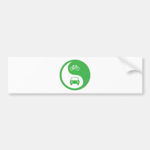 Share the Road Yin Yang Bumper Sticker