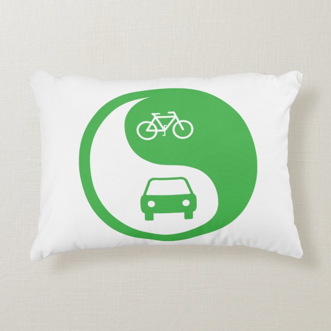 Share the Road Yin Yang Decorative Cushion (Front)