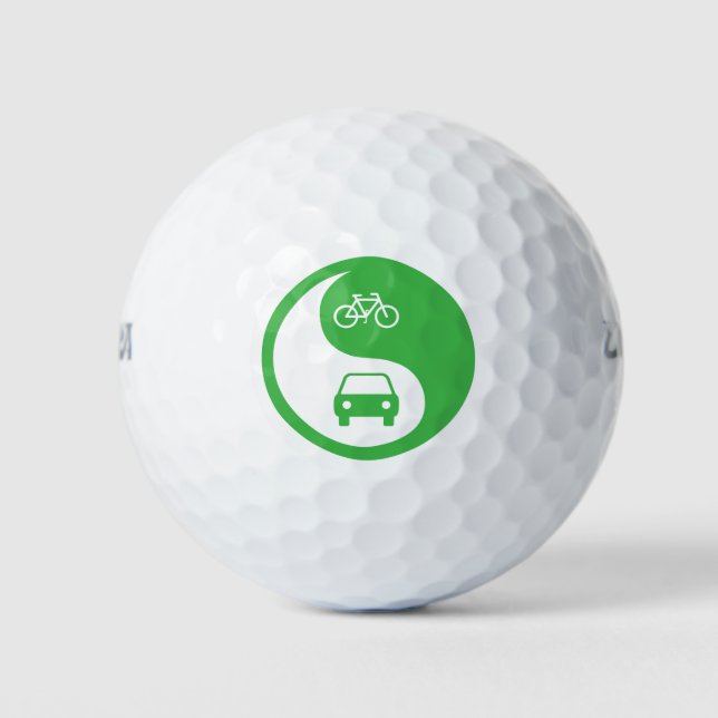 Share the Road Yin Yang Golf Balls (Front)