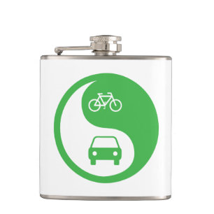 Share the Road Yin Yang Hip Flask