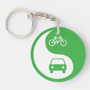 Share the Road Yin Yang Key Ring