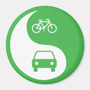 Share the Road Yin Yang Magnet