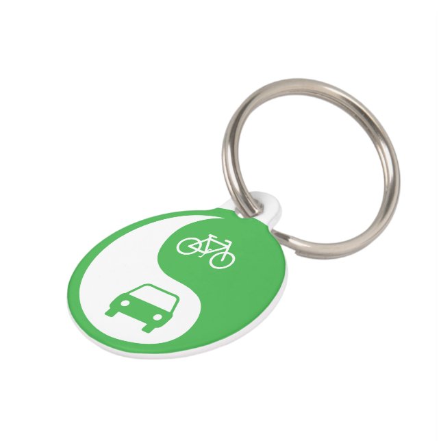 Share the Road Yin Yang Pet Tag (Side)